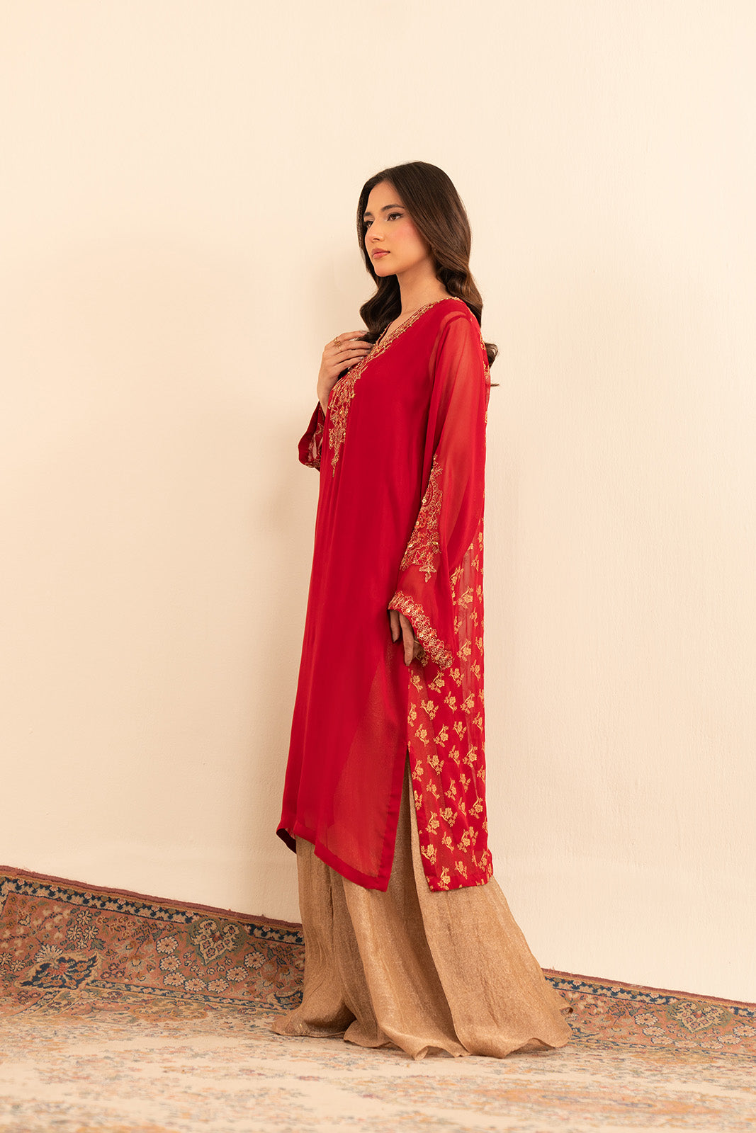 1 Piece Chiffon Embroidered (FS0026)