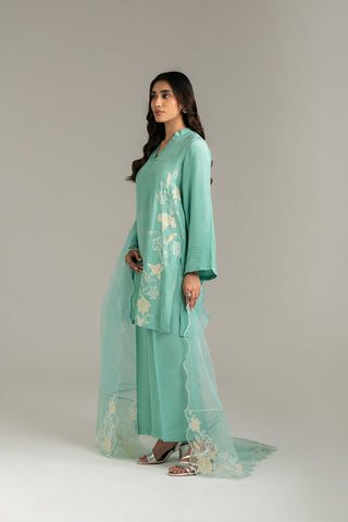 3 Piece  Silk Embroidered (FS0028)