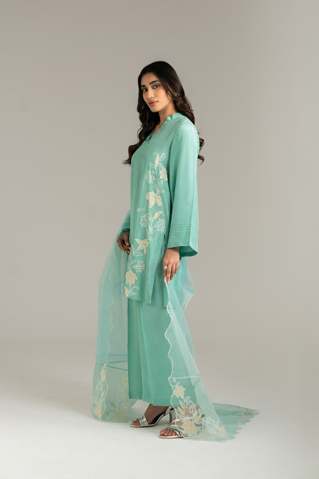 3 Piece  Silk Embroidered (FS0028)