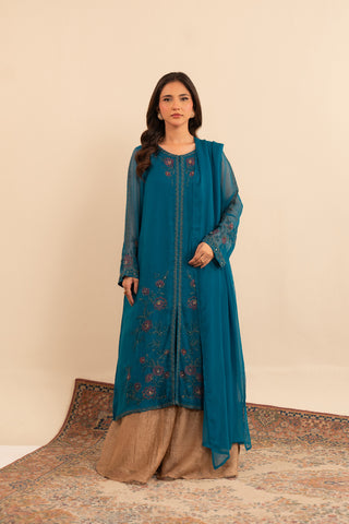 2 Piece Chiffon Embroidered (FS0029)