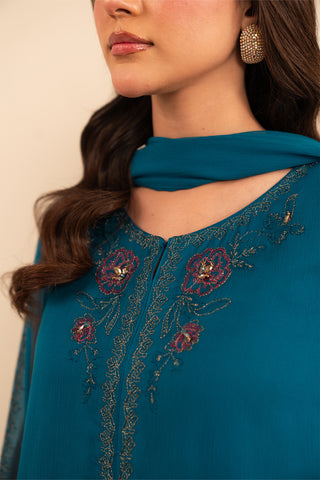 2 Piece Chiffon Embroidered (FS0029)