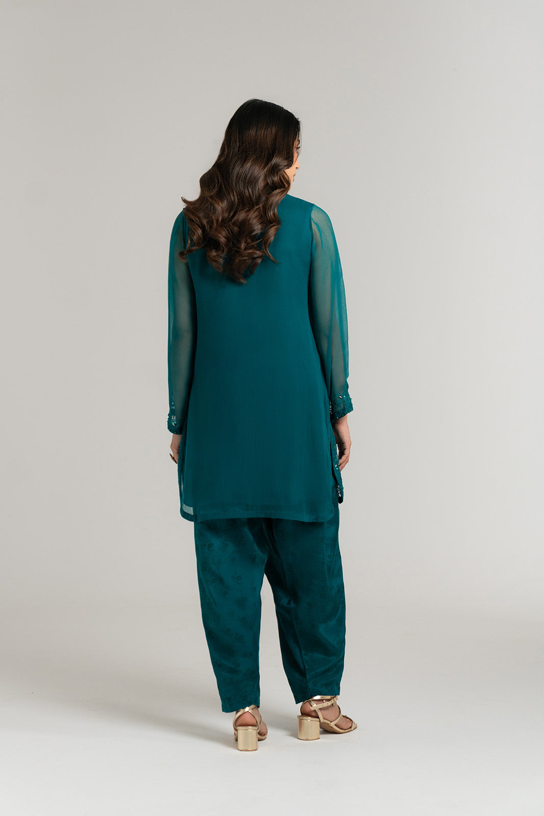 2 Piece Chiffon Embroidered (FS0032)