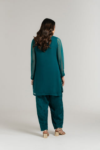 2 Piece Chiffon Embroidered (FS0032)