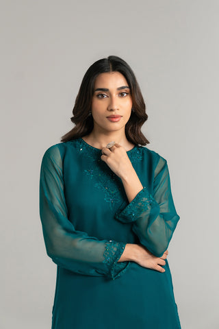 2 Piece Chiffon Embroidered (FS0032)