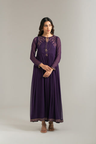 1 Piece Chiffon Embroidered Shirt (FS0036)