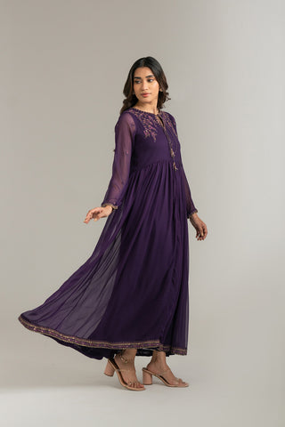 1 Piece Chiffon Embroidered Shirt (FS0036)