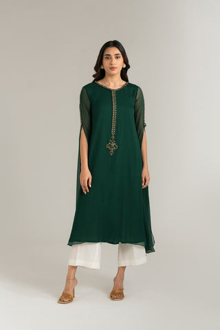 1 Piece Chiffon Embroidered Shirt (FS0037)