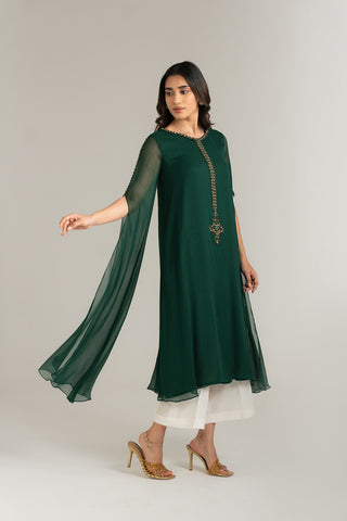 1 Piece Chiffon Embroidered Shirt (FS0037)