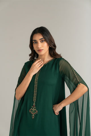 1 Piece Chiffon Embroidered Shirt (FS0037)