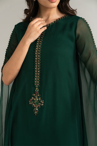 1 Piece Chiffon Embroidered Shirt (FS0037)