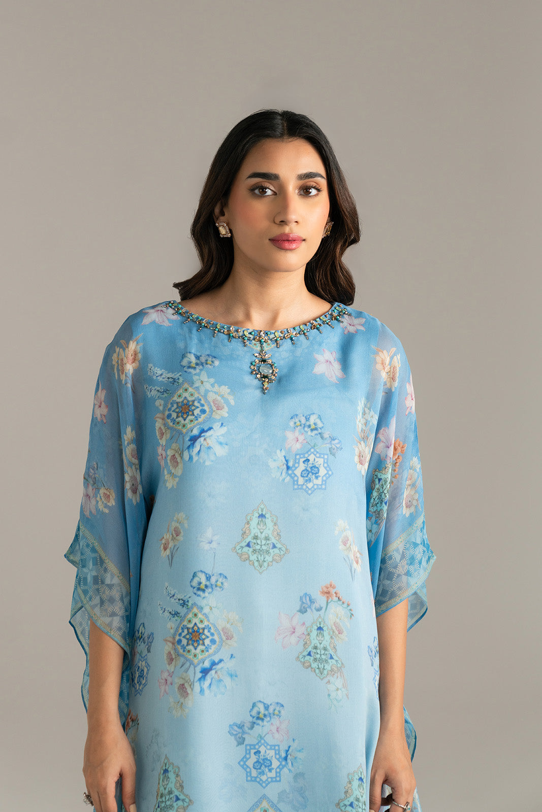 2 Piece Chiffon Printed Suit (FS0039)