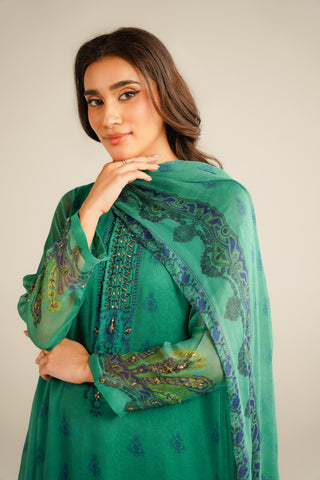 3 Piece Chiffon Printed Suit (FS0041)