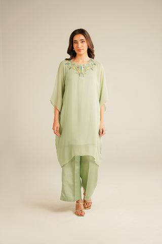 2 Piece Chiffon Embroidered Suit (FS0043)