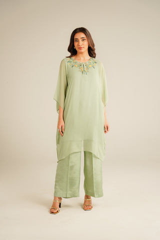 2 Piece Chiffon Embroidered Suit (FS0043)