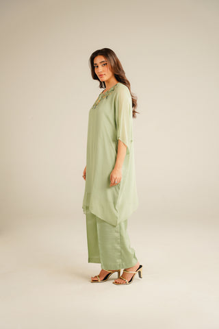 2 Piece Chiffon Embroidered Suit (FS0043)