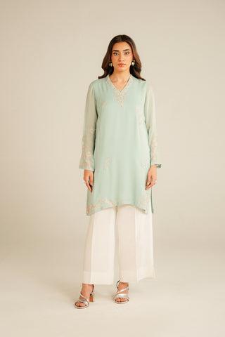 1 Piece Chiffon Embroidered Shirt (FS0044)