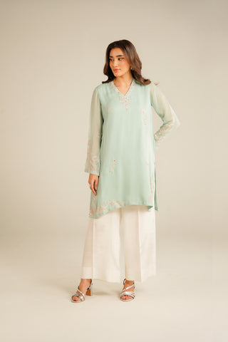 1 Piece Chiffon Embroidered Shirt (FS0044)