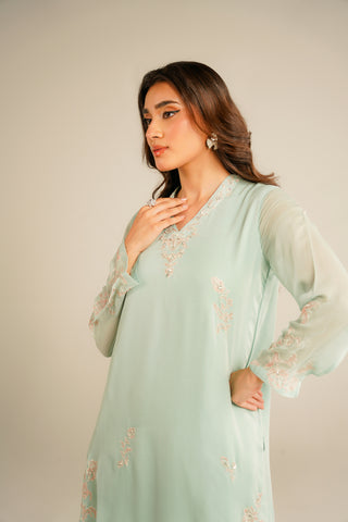 1 Piece Chiffon Embroidered Shirt (FS0044)