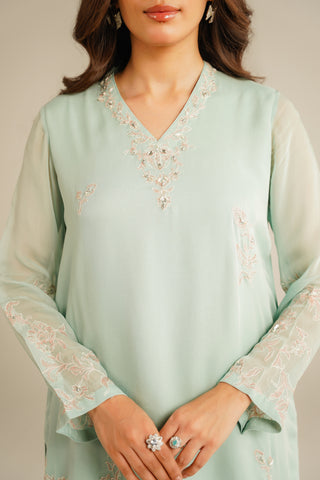 1 Piece Chiffon Embroidered Shirt (FS0044)
