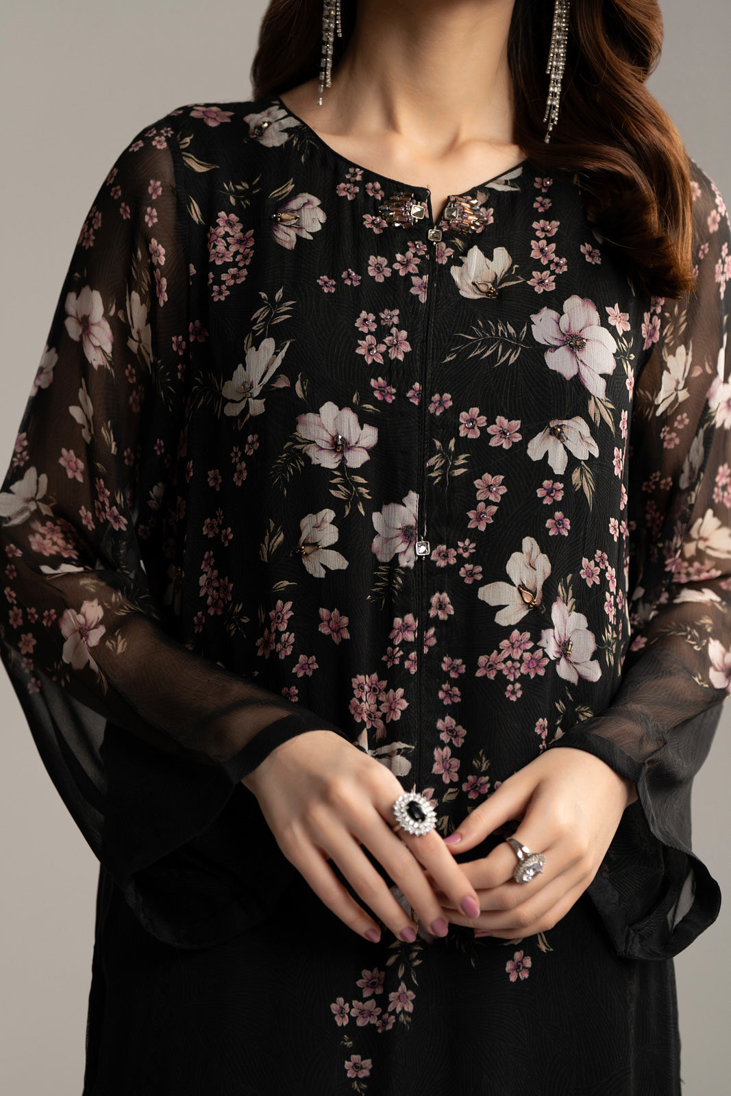 1 Piece Chiffon Printed Shirt (FS0046)