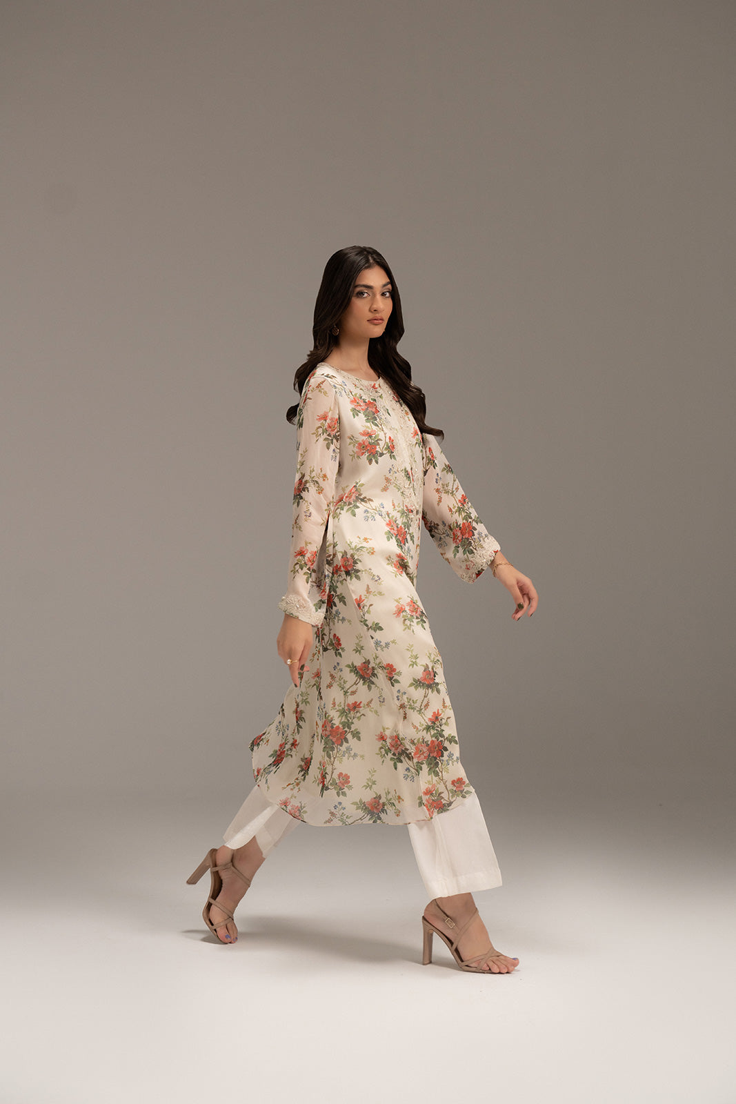 1 Piece Chiffon Embroidered Shirts (FS0070)