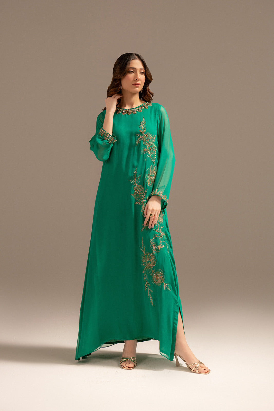 1 Piece Chiffon Embroidered (FS0071)