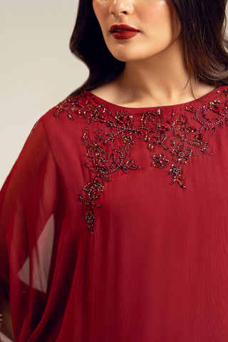 1 Piece Chiffon Embroidered (FS0075)