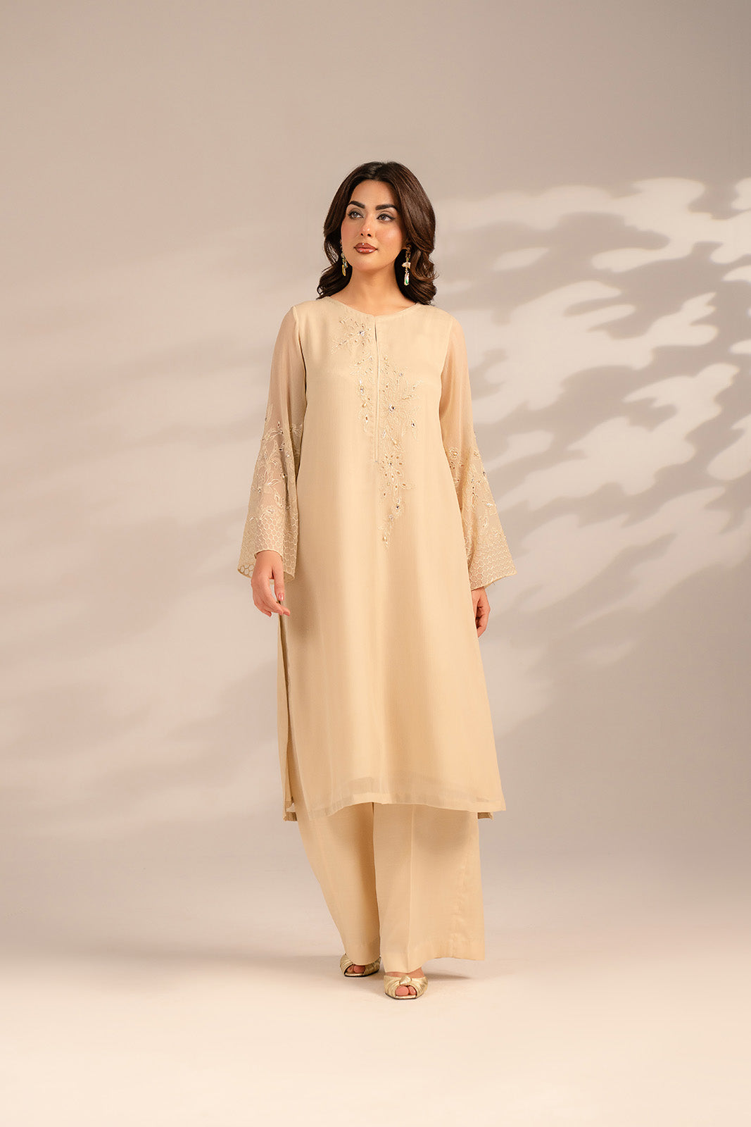 1 Piece Chiffon Embroidered (FS0080)