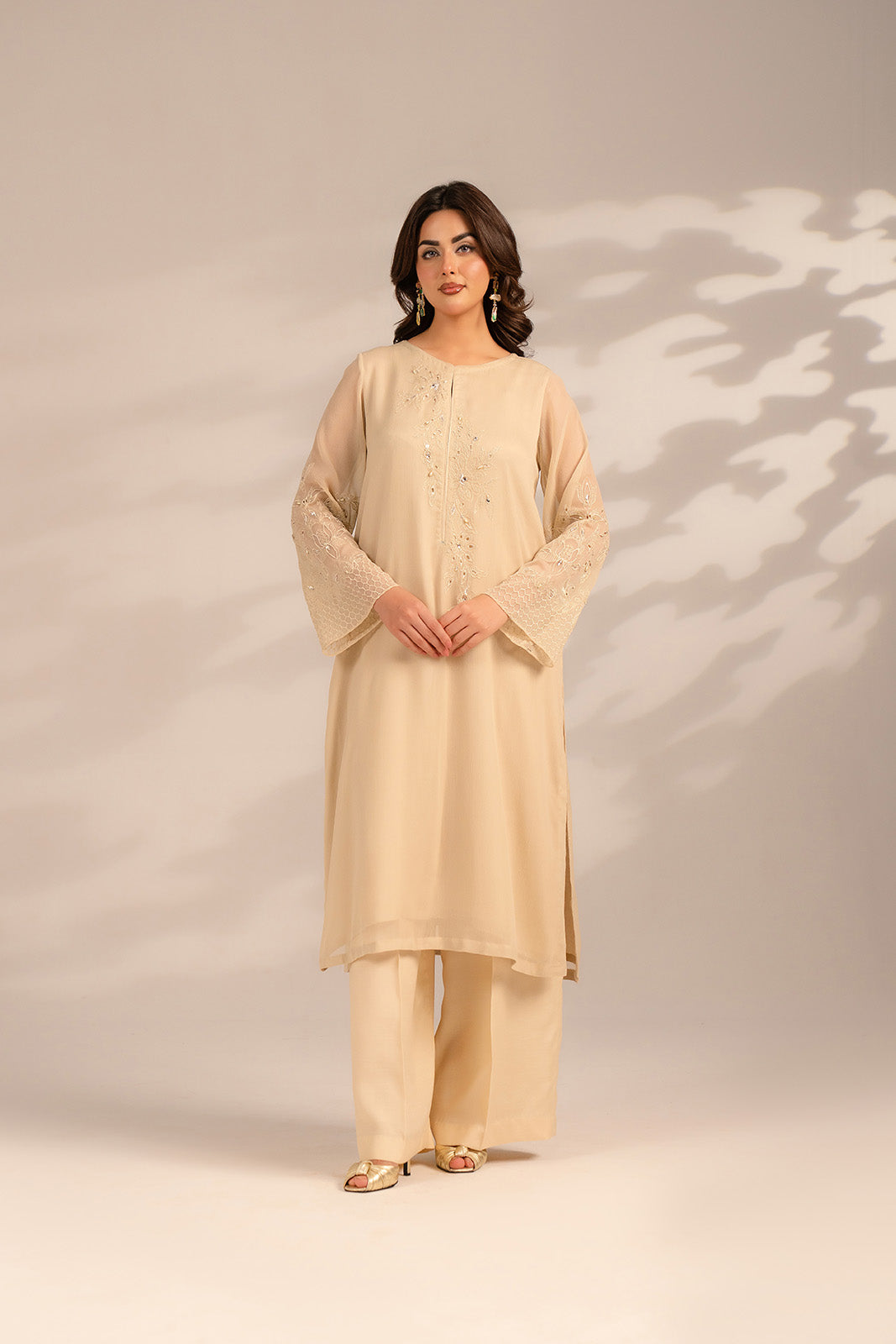 1 Piece Chiffon Embroidered (FS0080)