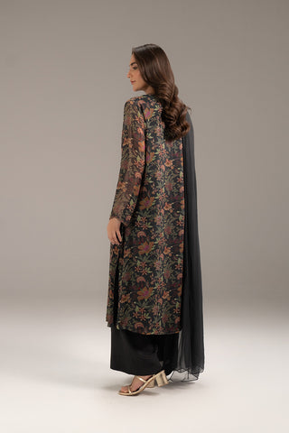 3 Piece Chiffon Printed Suit (FS0088)
