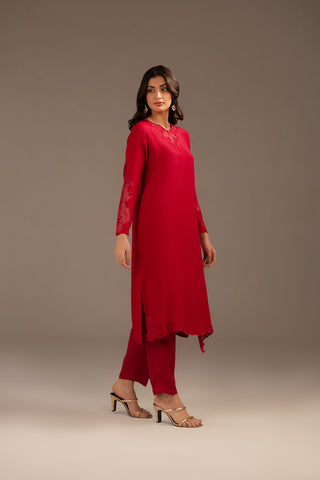 2 Piece Raw Silk Embroidered (FS0093)