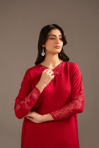 2 Piece Raw Silk Embroidered (FS0093)