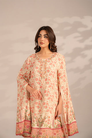 2 Piece Raw Silk Embroidered Suit (FS0095)