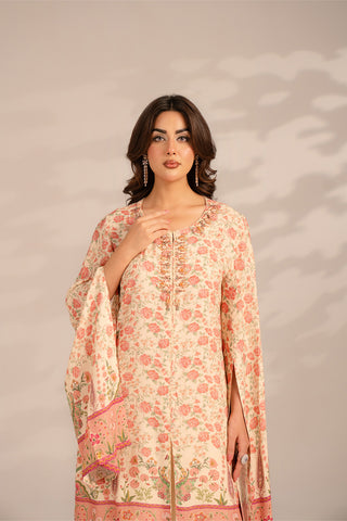 2 Piece Raw Silk Embroidered Suit (FS0095)