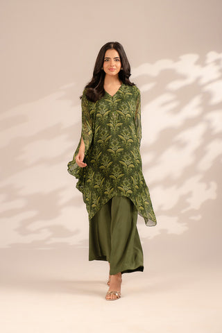 2 Piece Chiffon Printed Suit (FS0097)