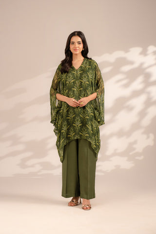 2 Piece Chiffon Printed Suit (FS0097)