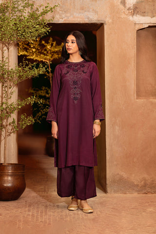 2 Piece Raw Silk Embroidered (FS0099)