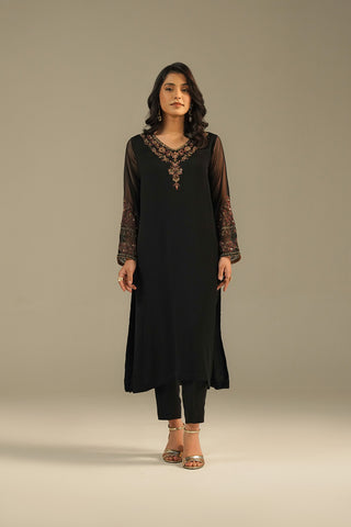 1 Piece Chiffon Embroidered Shirts (FS0112)