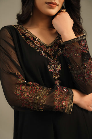 1 Piece Chiffon Embroidered Shirts (FS0112)