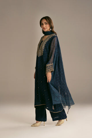 3 Piece Chiffon Embroidered Suit (FS0114)