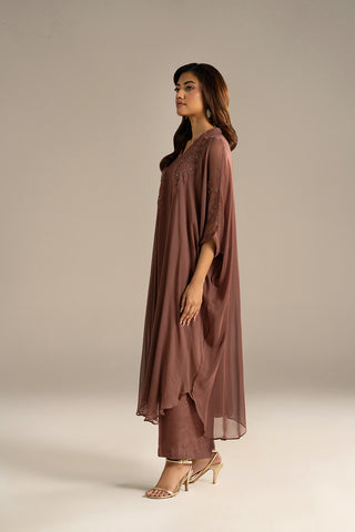 2 Piece Chiffon Embroidered Suit (FS0117)