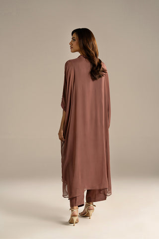 2 Piece Chiffon Embroidered Suit (FS0117)