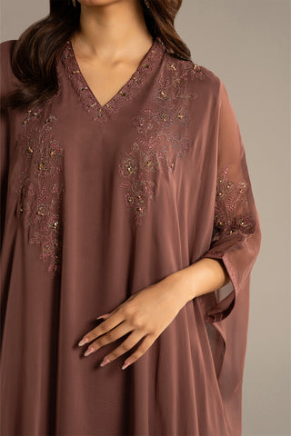 2 Piece Chiffon Embroidered Suit (FS0117)