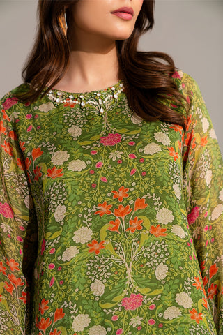 2 Piece Chiffon Printed Suit (FS0119)