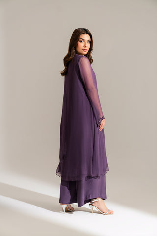 2 Piece Chiffon Embroidered Suit (FS0122)