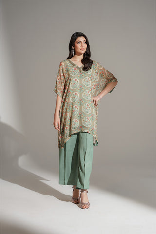 2 Piece Printed Chiffon Printed Suit (FS0126)