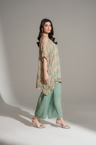 2 Piece Printed Chiffon Printed Suit (FS0126)