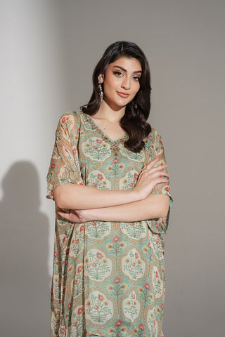 2 Piece Printed Chiffon Printed Suit (FS0126)