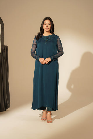 1 Piece Chiffon Embroidered Shirt (FS0132)