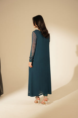 1 Piece Chiffon Embroidered Shirt (FS0132)